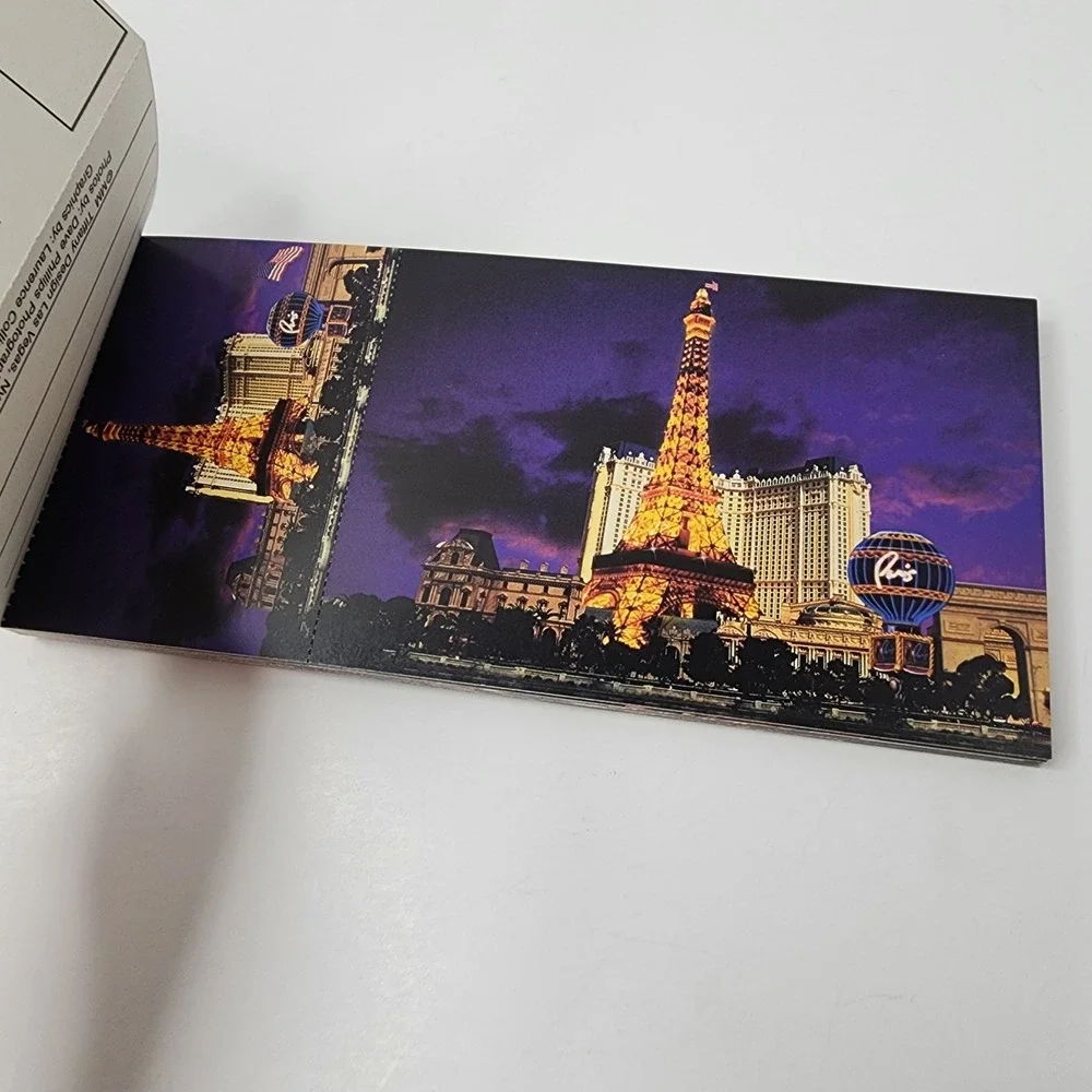 VTG Book Of 20 Las Vegas Post Cards + Mini Keeper Casinos All Attached Unused US